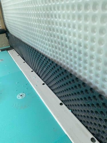 waterproofing membrane floor wall and channel