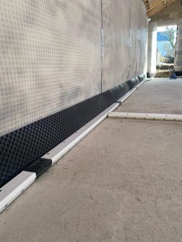 waterproofing membrane walls and channel